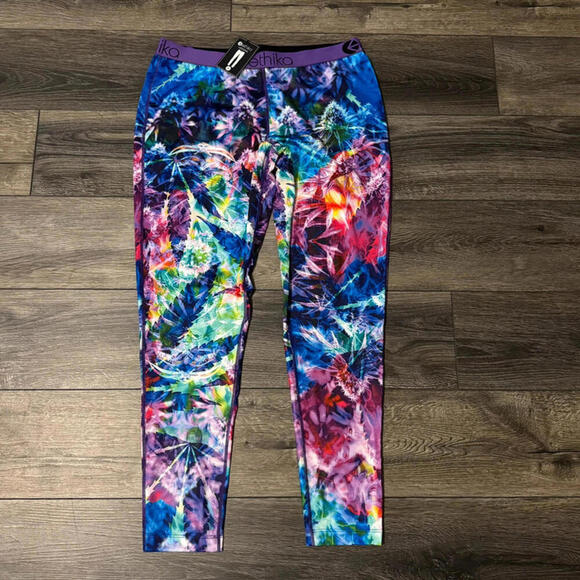 ethika Haze Cannabis Weed Print XXL 2X Leggings Purple 12 - Picture 3 of 8